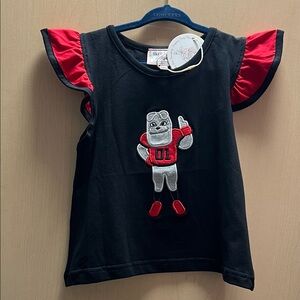 Oaky Rose Smocking Company Georgia Bulldogs Shirt 18 Month New With tag